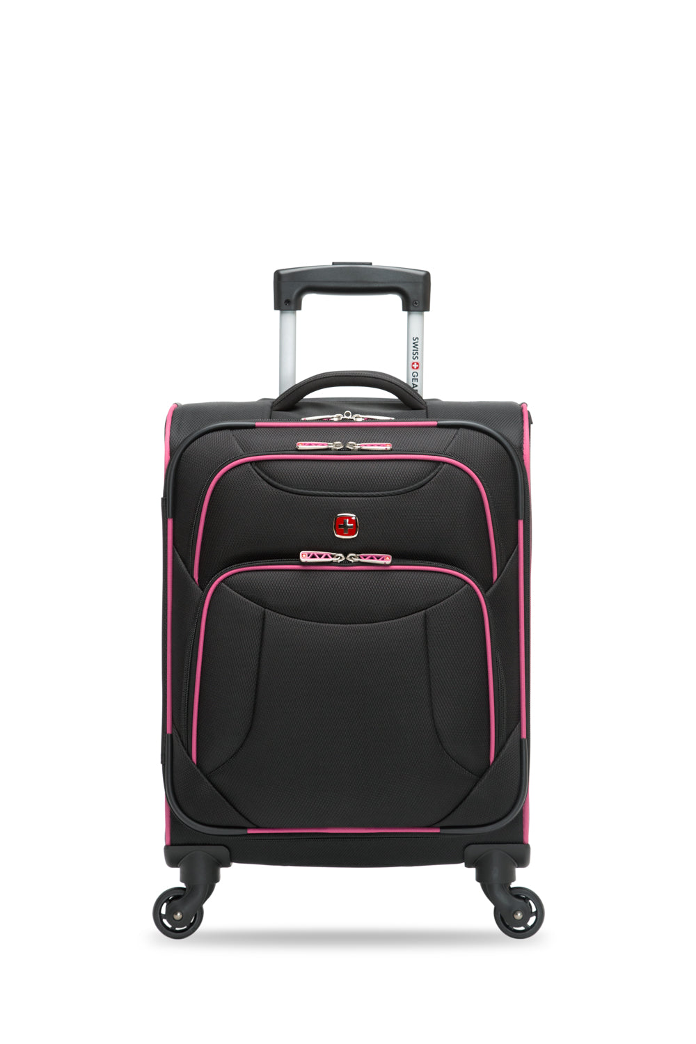 SWISSGEAR - Basel Collection Carry-On Upright Luggage - Black Magenta - 04