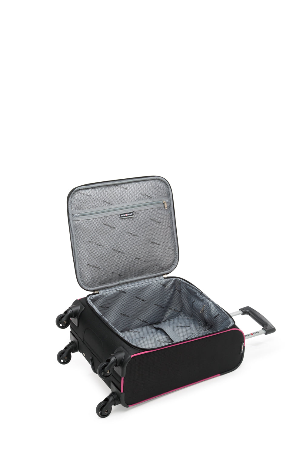SWISSGEAR - Basel Collection Carry-On Upright Luggage - Black Magenta - 05