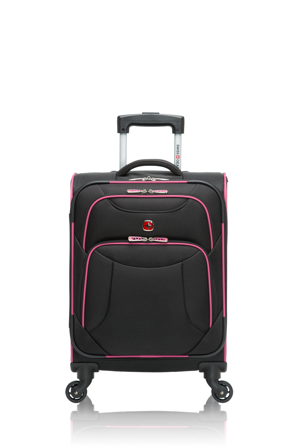 SWISSGEAR - Basel Collection Carry-On Upright Luggage - Black Magenta - 01