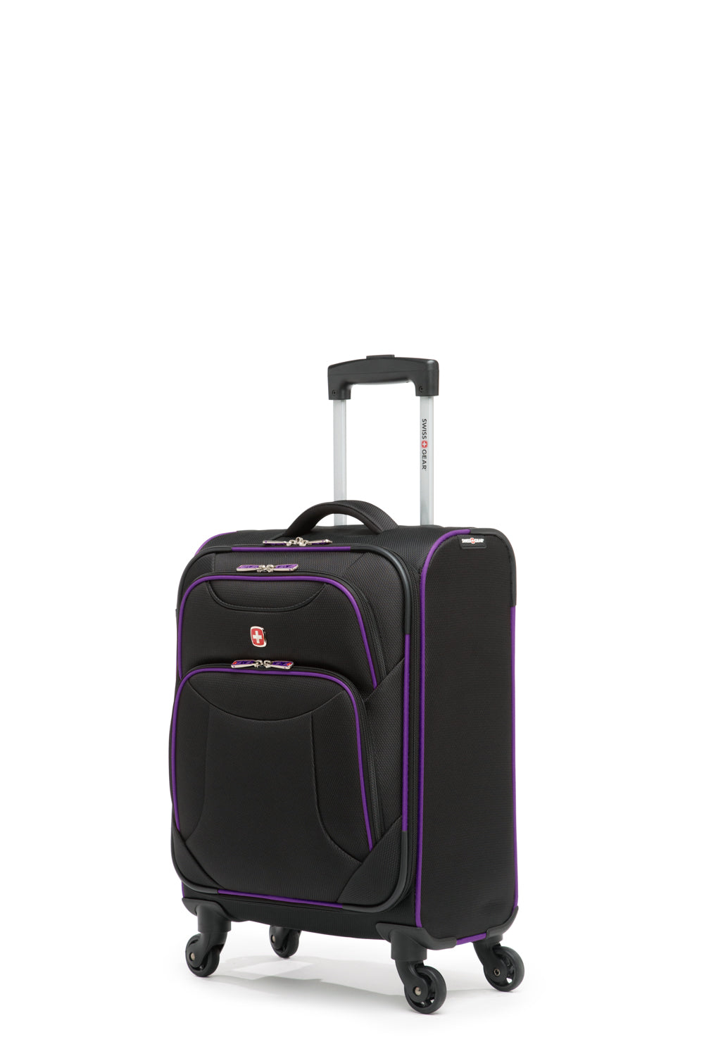 SWISSGEAR - Basel Collection Carry-On Upright Luggage - Black Purple - 02