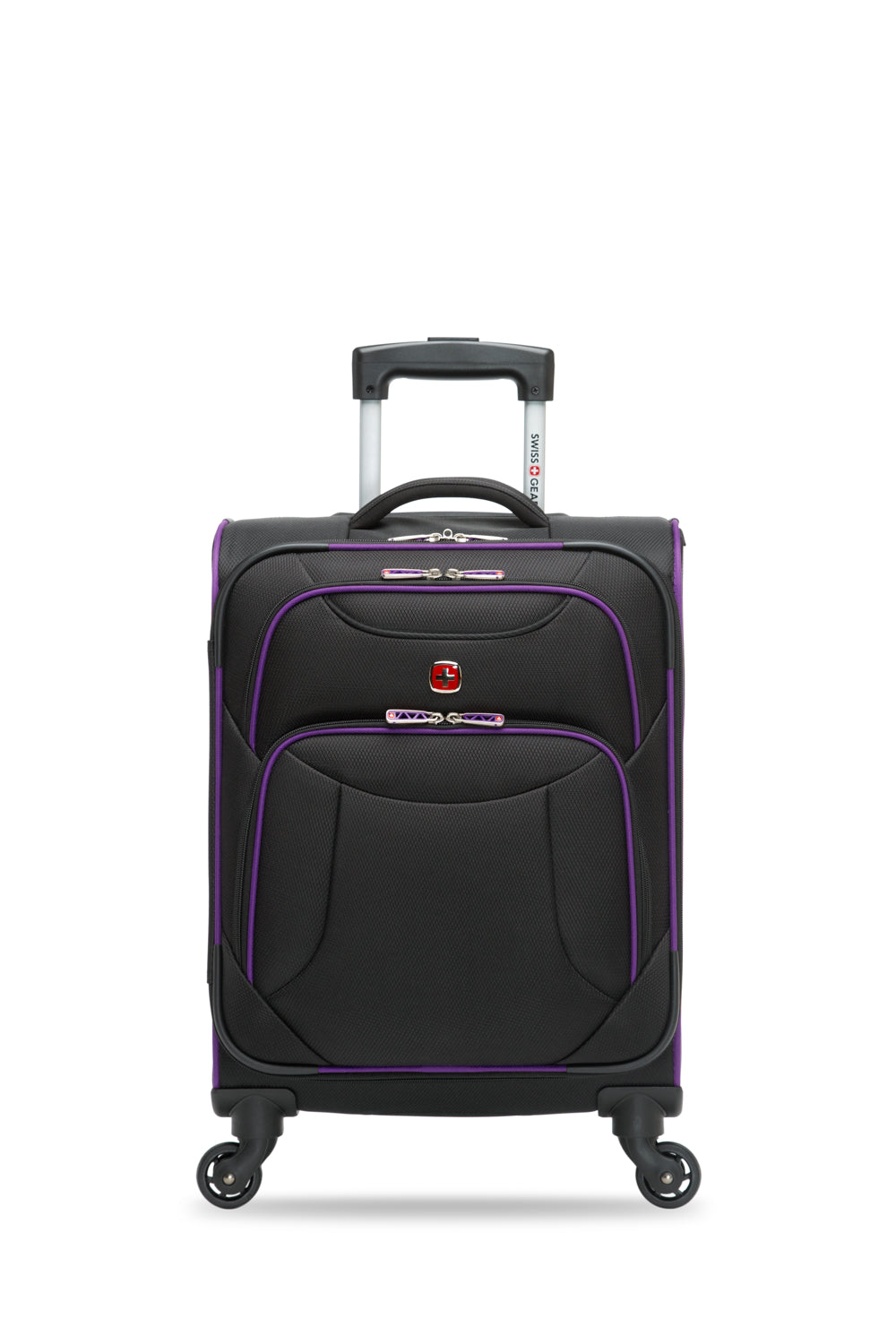 SWISSGEAR - Basel Collection Carry-On Upright Luggage - Black Purple - 04