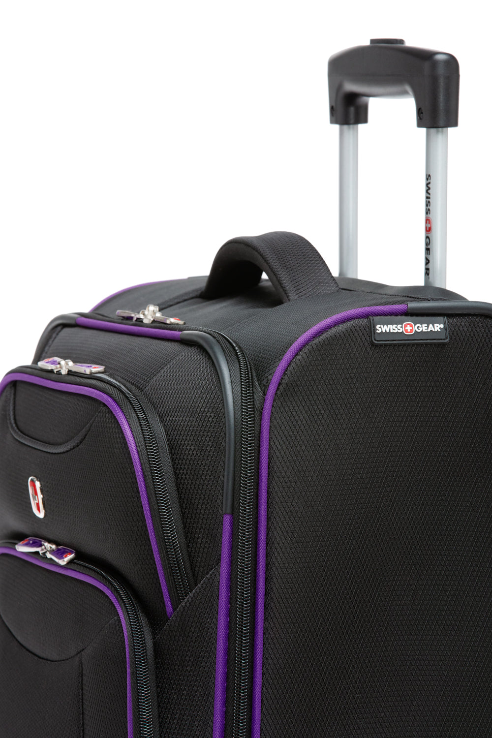 SWISSGEAR - Basel Collection Carry-On Upright Luggage - Black Purple - 07