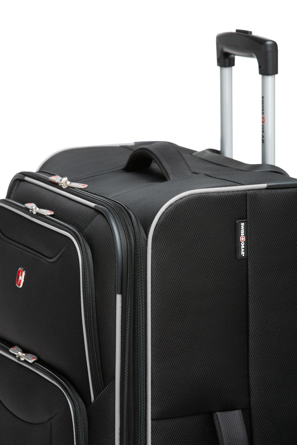 SWISSGEAR - Basel Collection Upright Luggage 3 Piece Set - Black Silver - 06