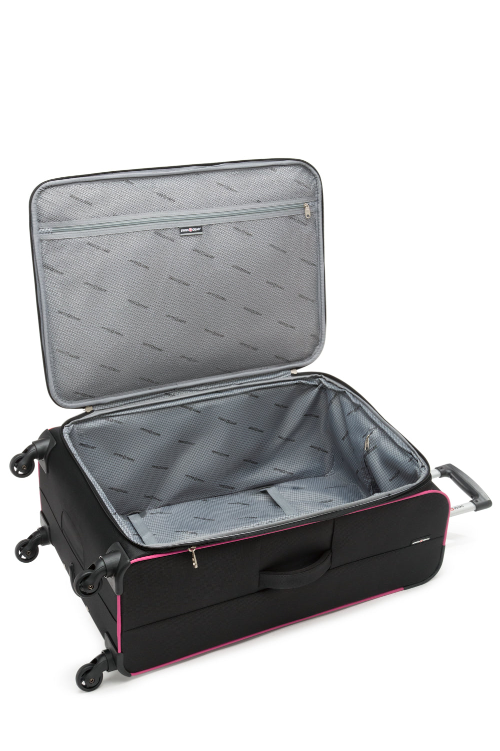 SWISSGEAR - Basel Collection Upright Luggage 3 Piece Set - Black Magenta - 03