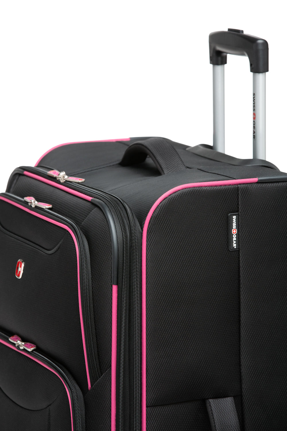 SWISSGEAR - Basel Collection Upright Luggage 3 Piece Set - Black Magenta - 06