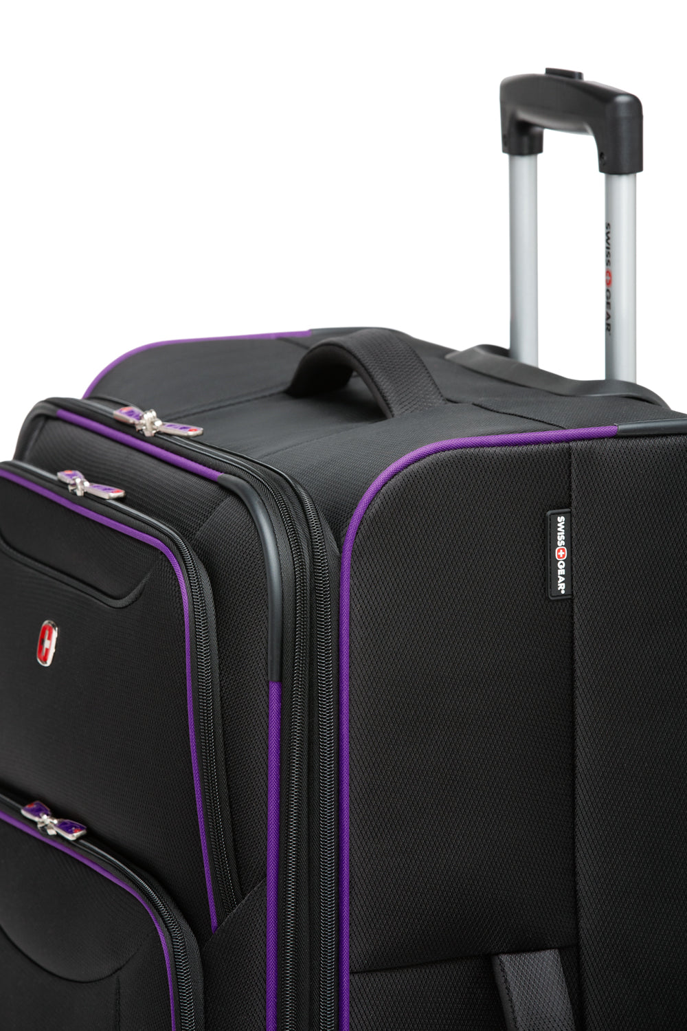 SWISSGEAR - Basel Collection Upright Luggage 3 Piece Set - Black Purple - 05
