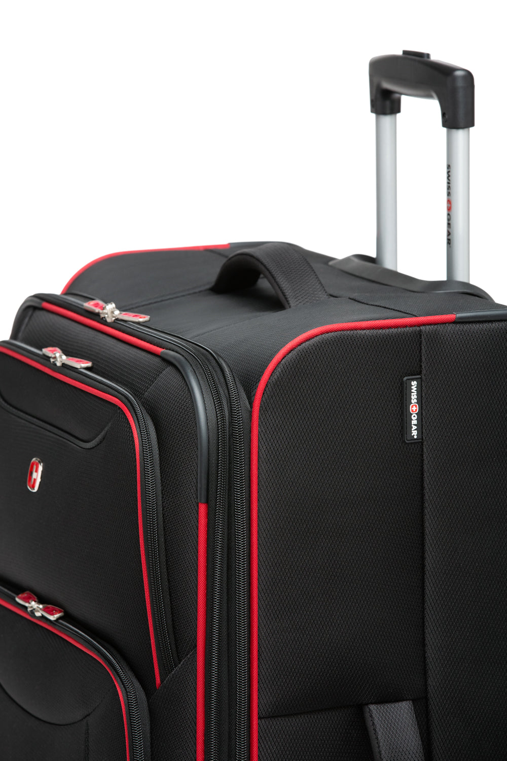 SWISSGEAR - Basel Collection Upright Luggage 3 Piece Set - Black Red - 06