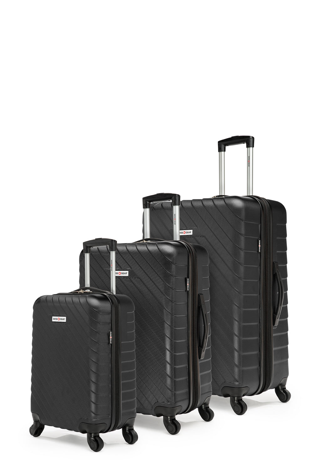 SWISSGEAR - BOLD III Collection Expandable Hardside Luggage 3 Piece Set - Black - 02