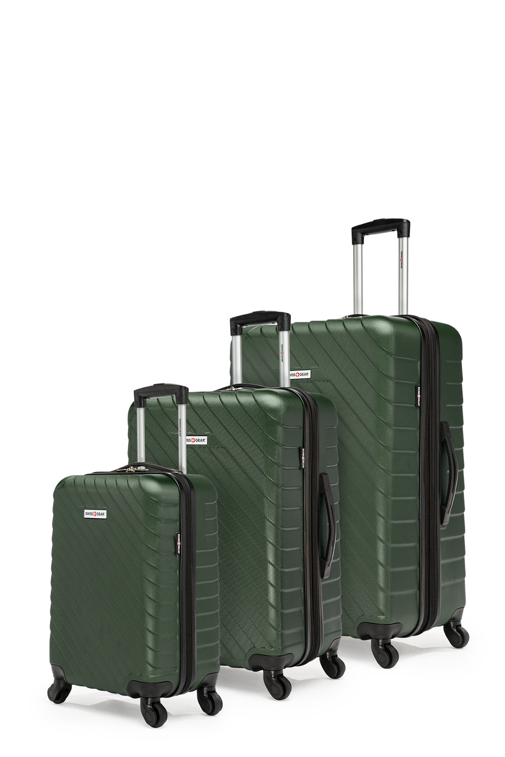 SWISSGEAR - BOLD III Collection Expandable Hardside Luggage 3 Piece Set - Forest Green - 02