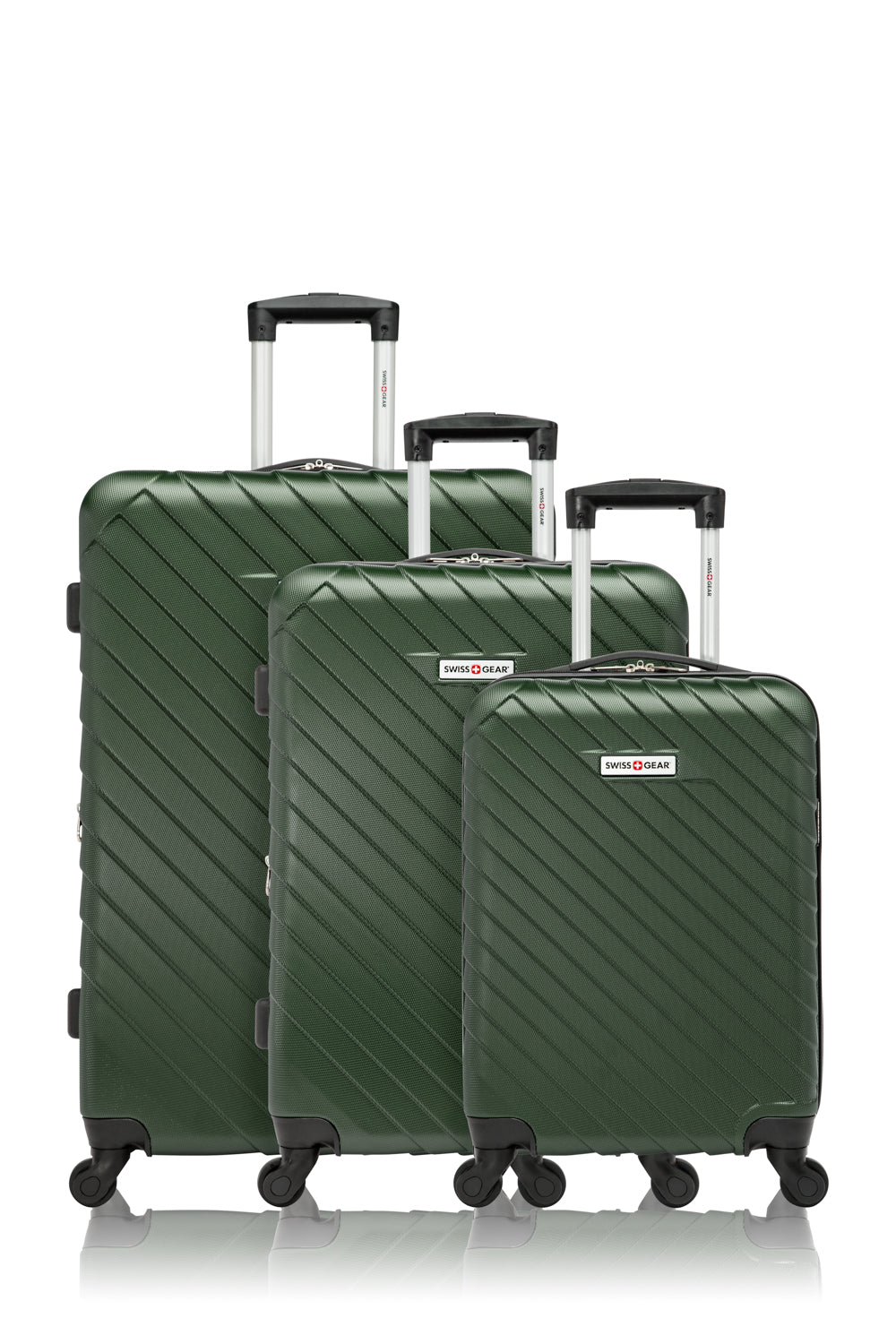 SWISSGEAR - BOLD III Collection Expandable Hardside Luggage 3 Piece Set - Forest Green - 01