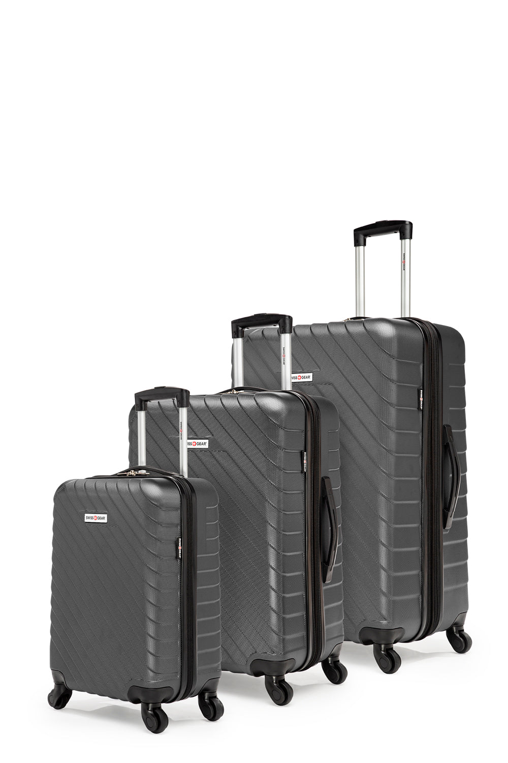 SWISSGEAR - BOLD III Collection Expandable Hardside Luggage 3 Piece Set - Charcoal - 02
