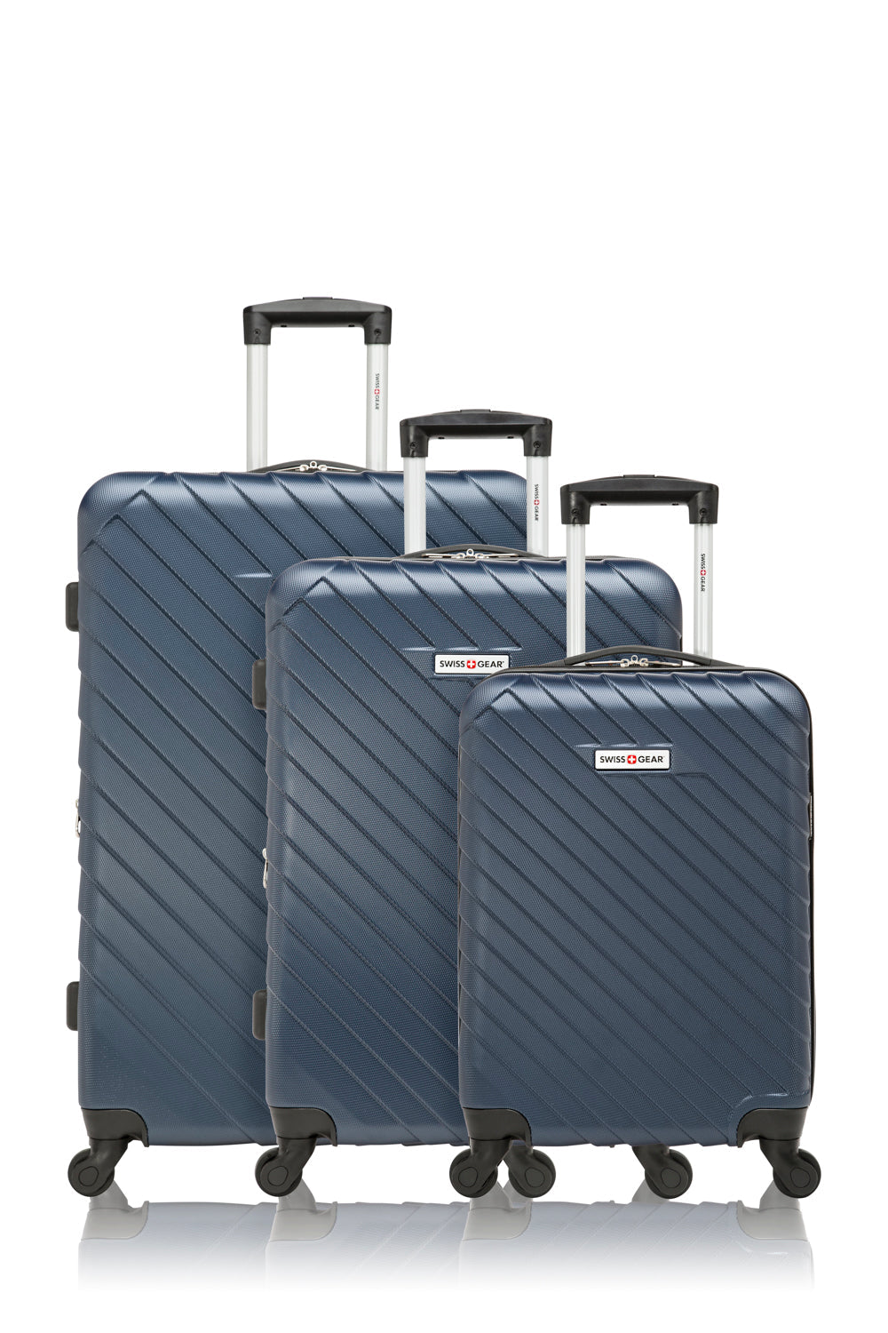 SWISSGEAR - BOLD III Collection Expandable Hardside Luggage 3 Piece Set - Navy - 01