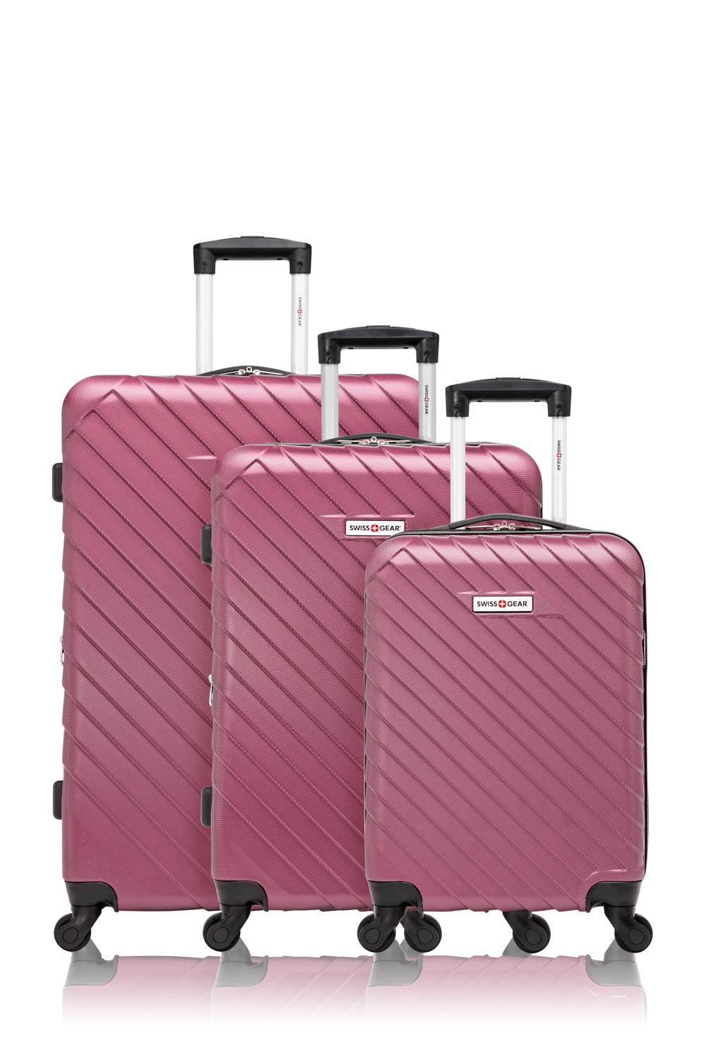 SWISSGEAR - BOLD III Collection Expandable Hardside Luggage 3 Piece Set - Rose - 01