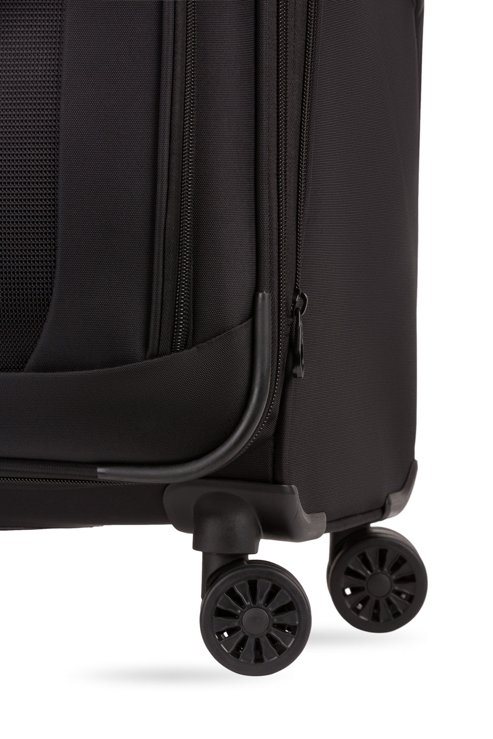 SWISSGEAR 36400 Expandable 3pc Spinner Luggage Set - Black- 8 360° inline spinner wheels