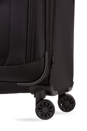 SWISSGEAR 36400 Expandable 3pc Spinner Luggage Set - Black- 8 360° inline spinner wheels