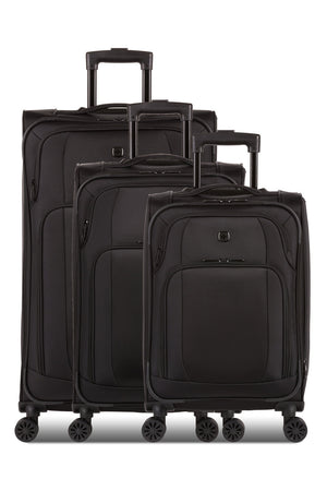SWISSGEAR Sion II Expandable Spinner 3 Piece Set - Black