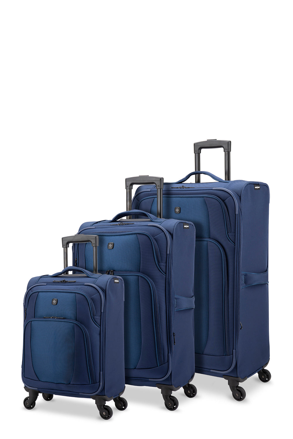 SWISSGEAR - NOUVEAU Collection 3 Piece Expandable Upright Luggage Set - Navy - 02