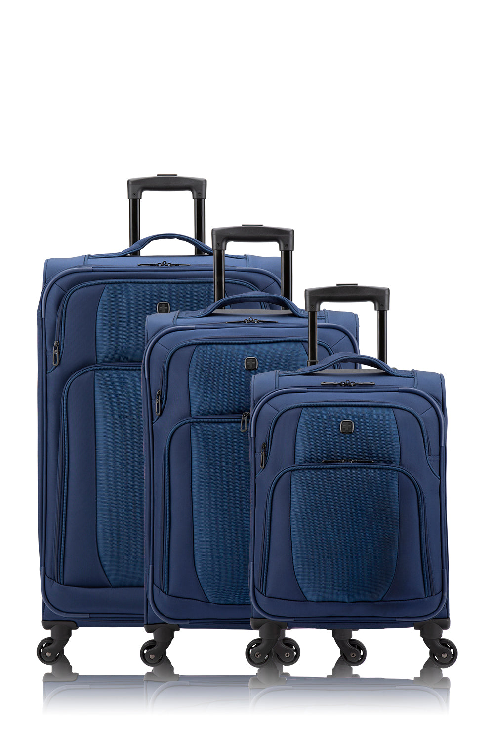 SWISSGEAR - NOUVEAU Collection 3 Piece Expandable Upright Luggage Set - Navy - 01