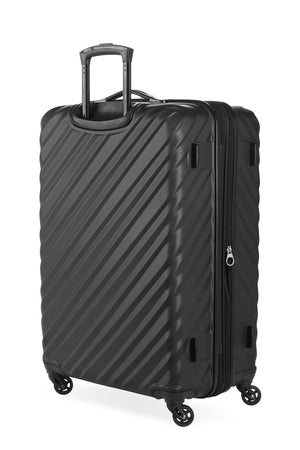 SWISSGEAR 35300 Expandable Spinner 3 Piece Set - Black Exterior shell is made from lightweight ABS