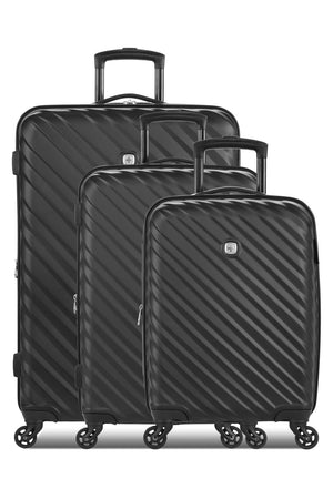 SWISSGEAR 35300 Expandable Spinner 3 Piece Set - Black
