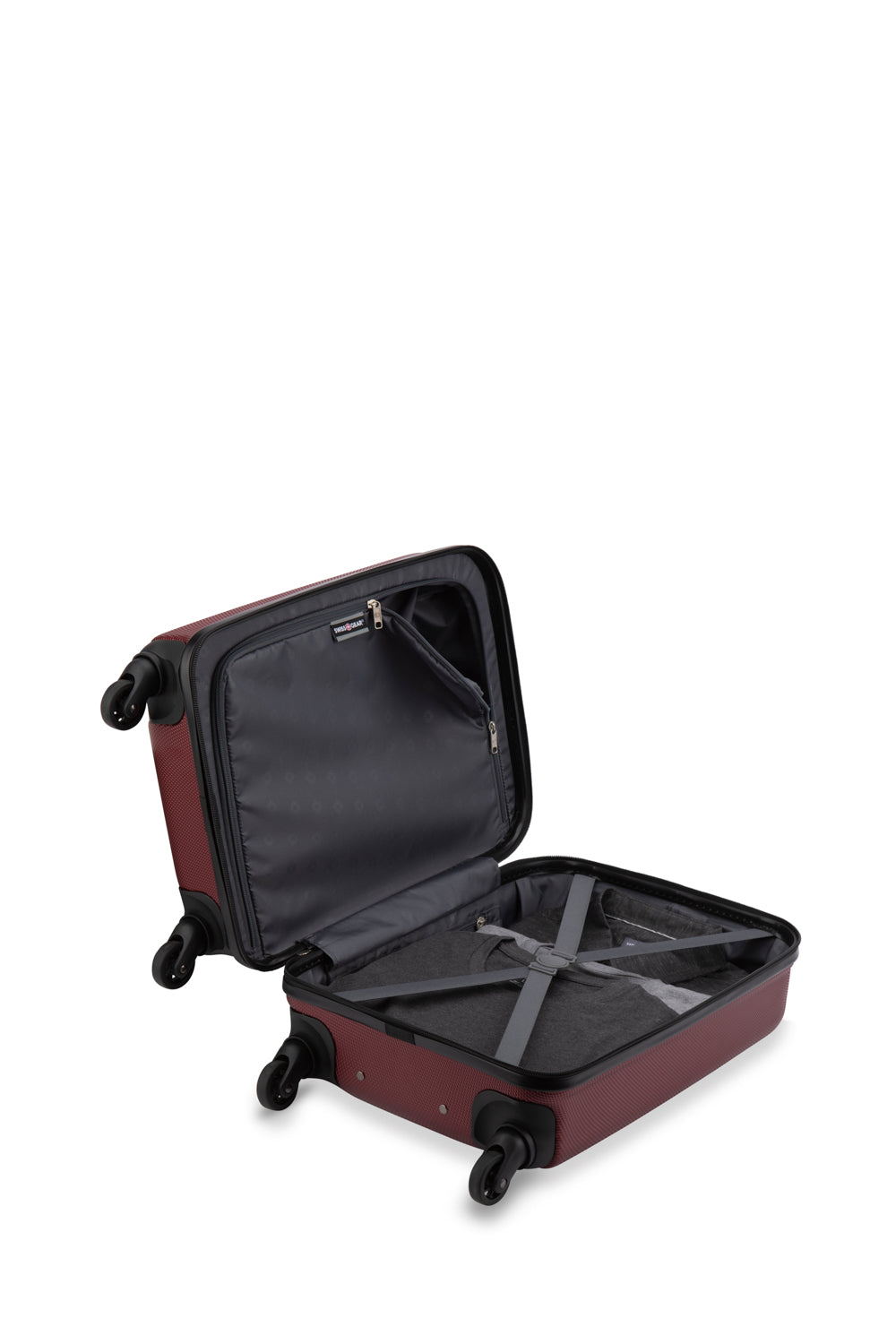 SWISSGEAR - Spring Break Collection Hardside Luggage 2 Piece Set-Black - Burgundy - 04
