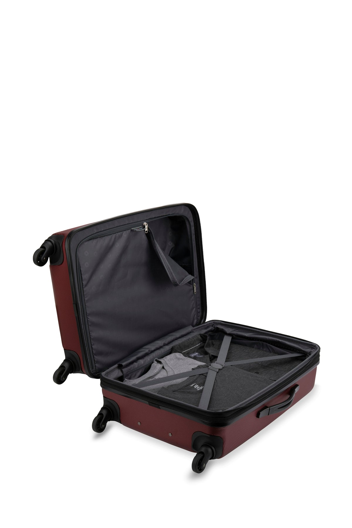 SWISSGEAR - Spring Break Collection Hardside Luggage 3 Piece Set - Burgundy - 03