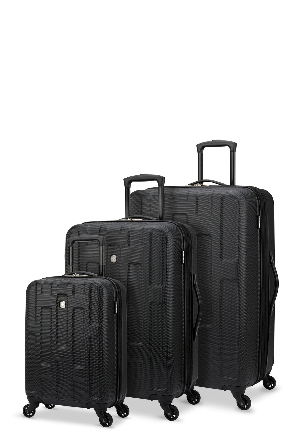 SWISSGEAR - Spring Break Collection Hardside Luggage 3 Piece Set - Black - 02