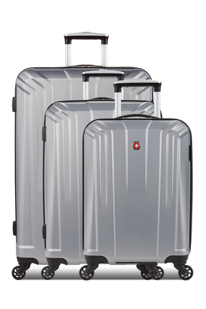 Swissgear 3750 3pc Hardside Spinner Luggage Set - Silver