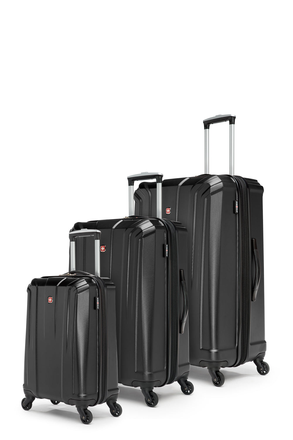 SWISSGEAR - Destination Collection Expandable Hardside Luggage 3 Piece Set - Black - 02