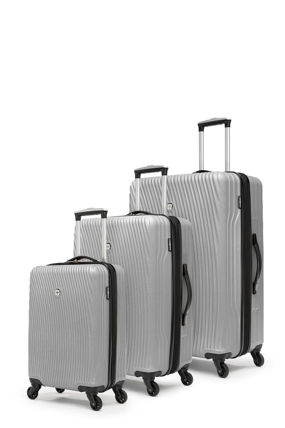 SWISSGEAR - DIVINE Collection Expandable Hardside Luggage 3 Piece Set - Silver - 02