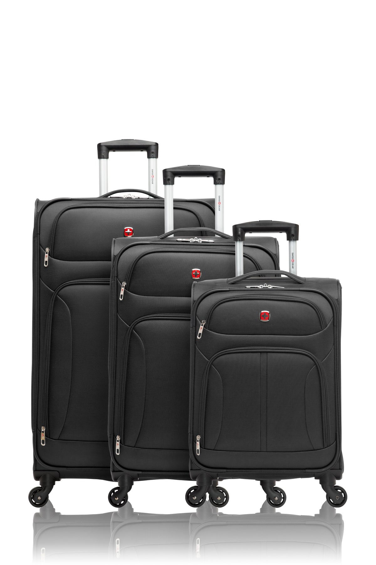 SWISSGEAR - Eclipse Collection Upright Luggage 3 Piece Set - Black - 01