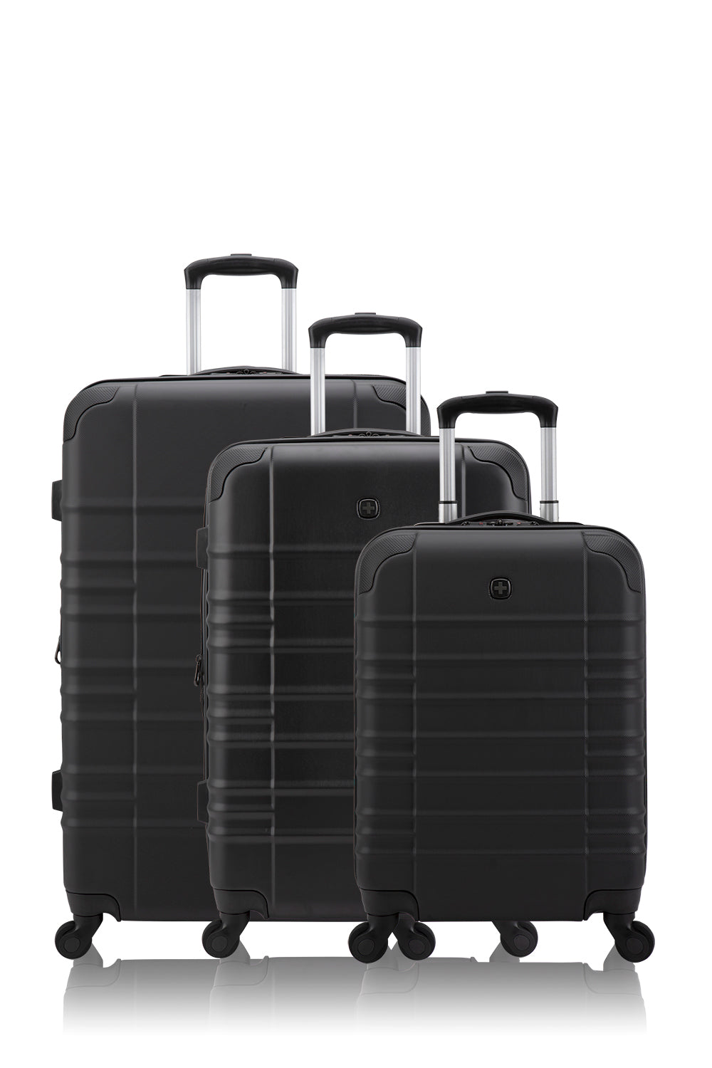 SWISSGEAR - SONIC Collection Hardside 3 Piece Set - Black - 01