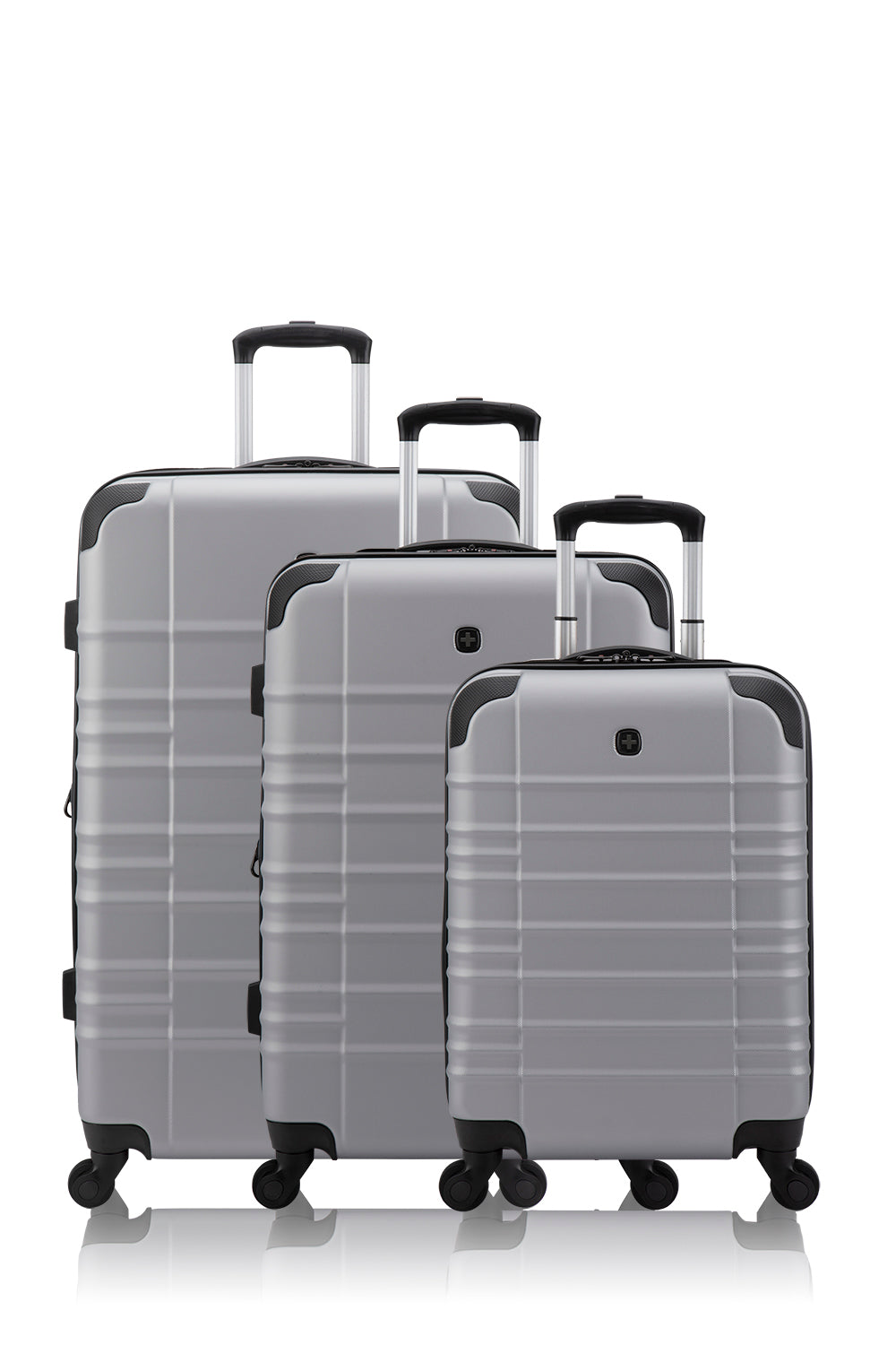 SWISSGEAR - SONIC Collection Hardside 3 Piece Set - Silver - 01