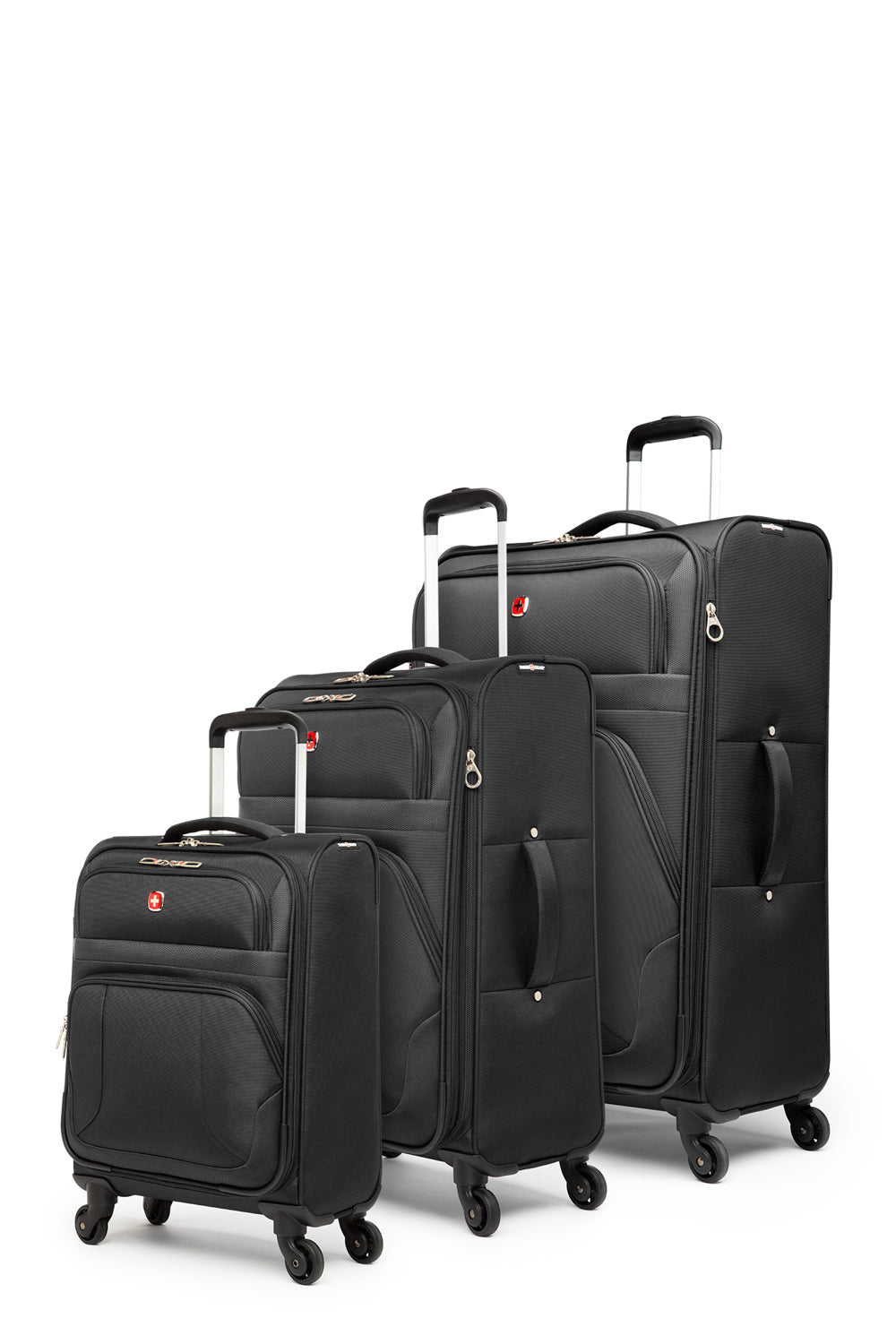 SWISSGEAR - ROUND TRIP II Collection Upright 3 Piece Set - Black - 02