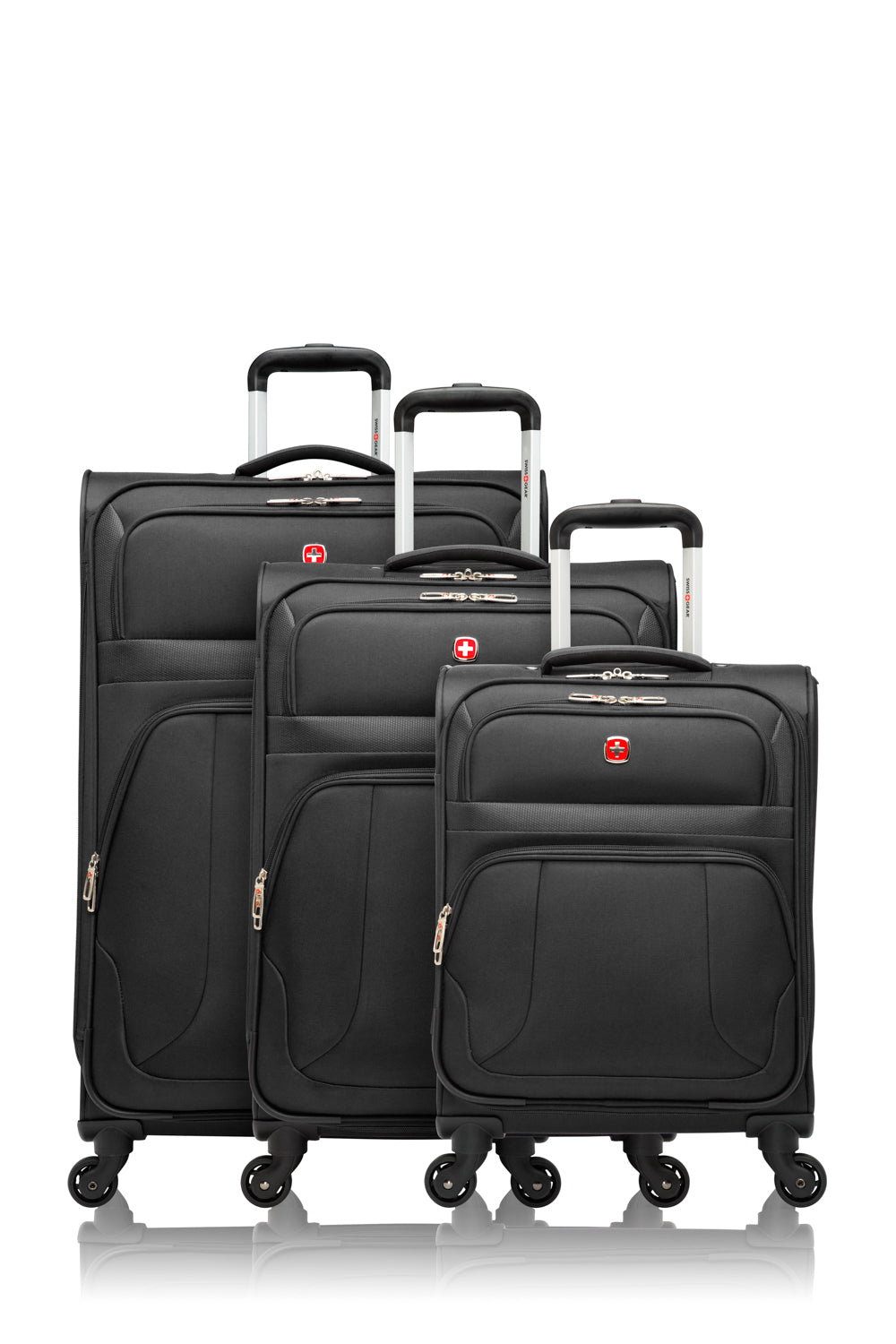SWISSGEAR - ROUND TRIP II Collection Upright 3 Piece Set - Black - 01