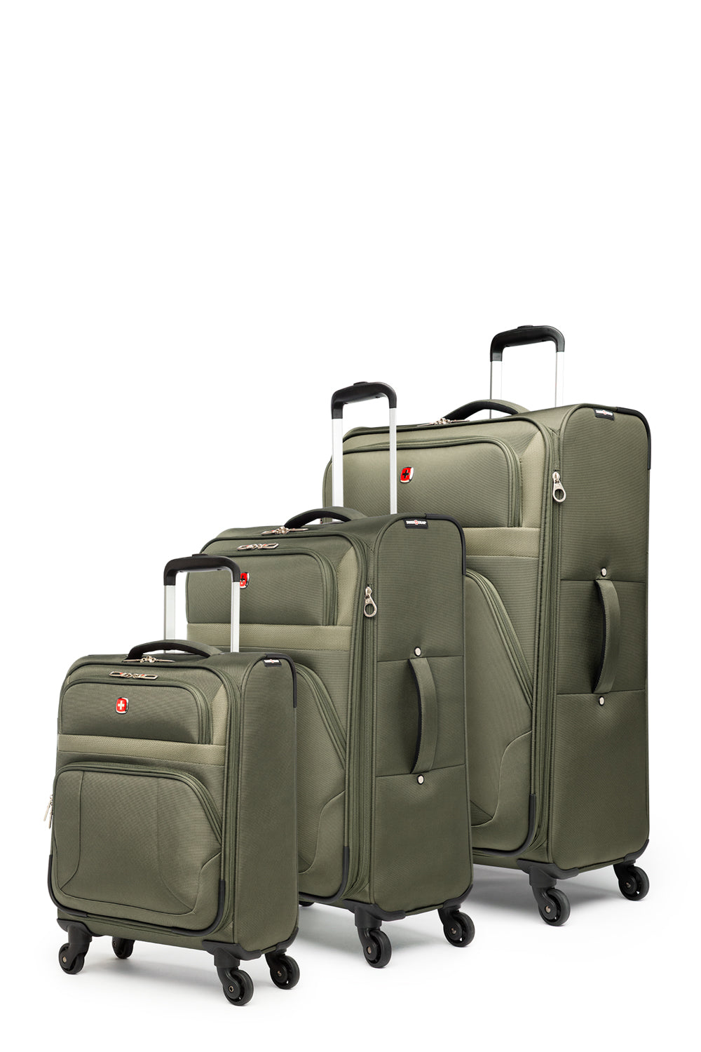 SWISSGEAR - ROUND TRIP II Collection Upright 3 Piece Set - Slate Green - 02