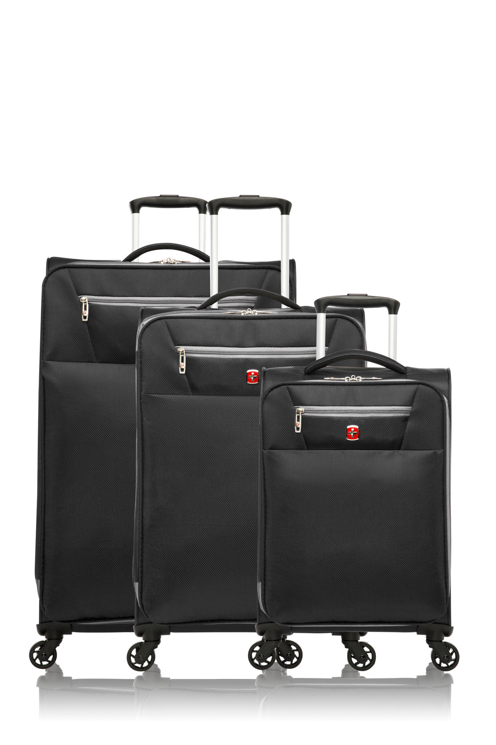 SWISSGEAR - EXTRA LITE Collection Upright 3 Piece Set - Black - 01
