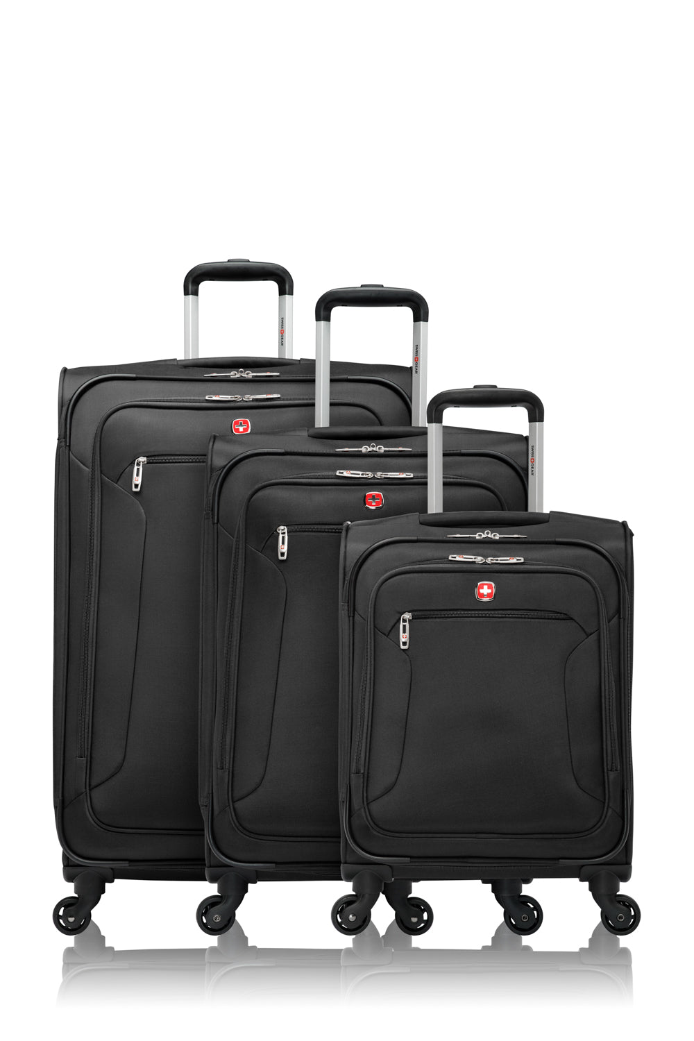 SWISSGEAR - STARBURST Collection Upright 3 Piece Set - Black - 01