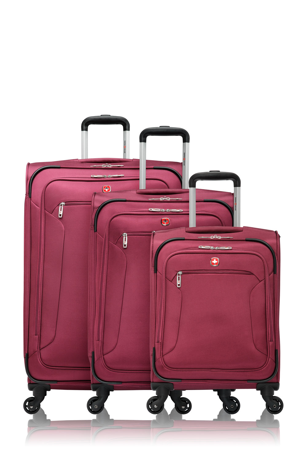 SWISSGEAR - STARBURST Collection Upright 3 Piece Set - Plum - 01