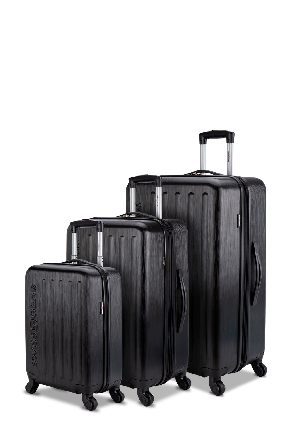 SWISSGEAR - Symmetry Lite Collection 3 Piece Expandable Hardside Luggage Set - Black - 02