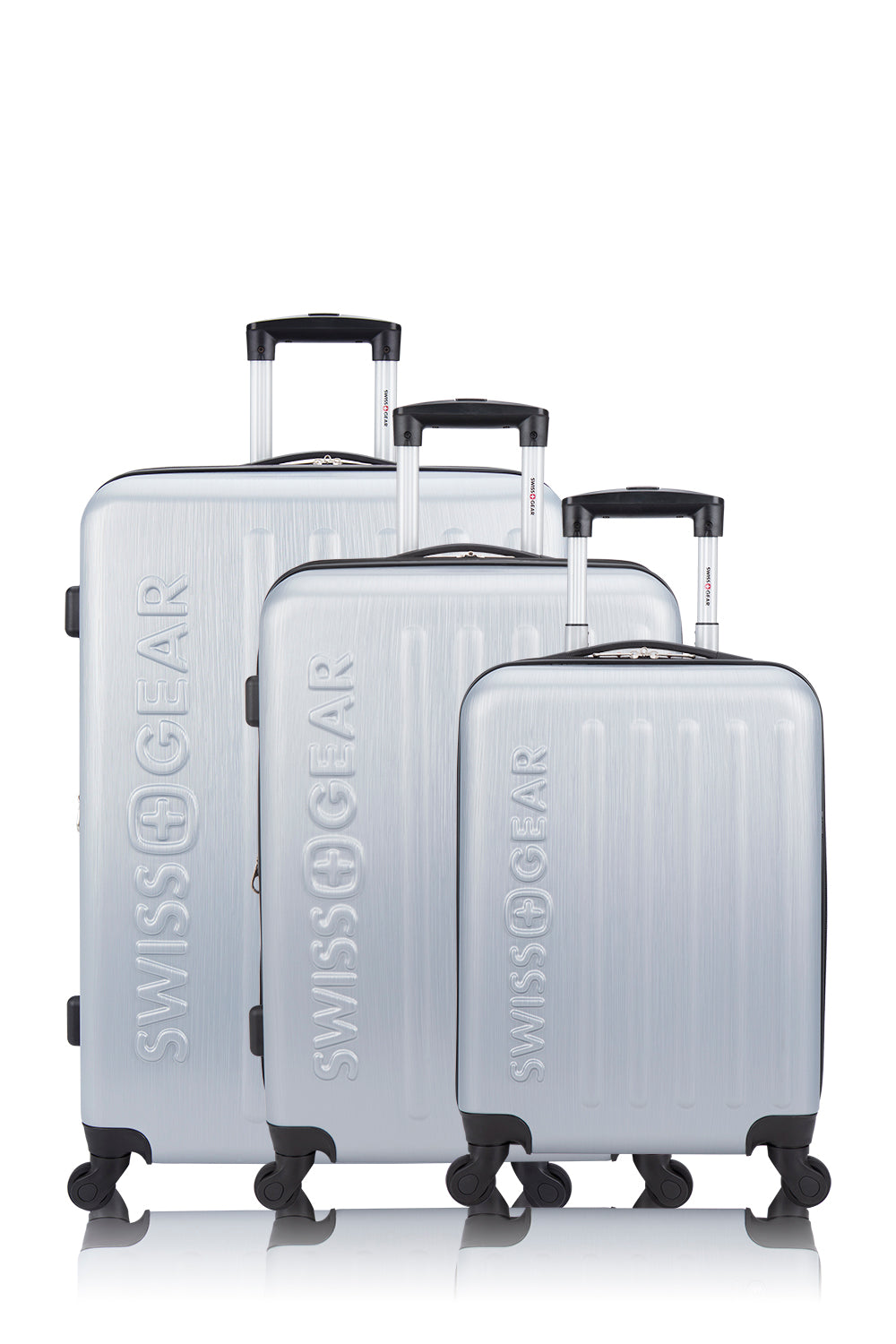 SWISSGEAR - Symmetry Lite Collection 3 Piece Expandable Hardside Luggage Set - Silver - 01