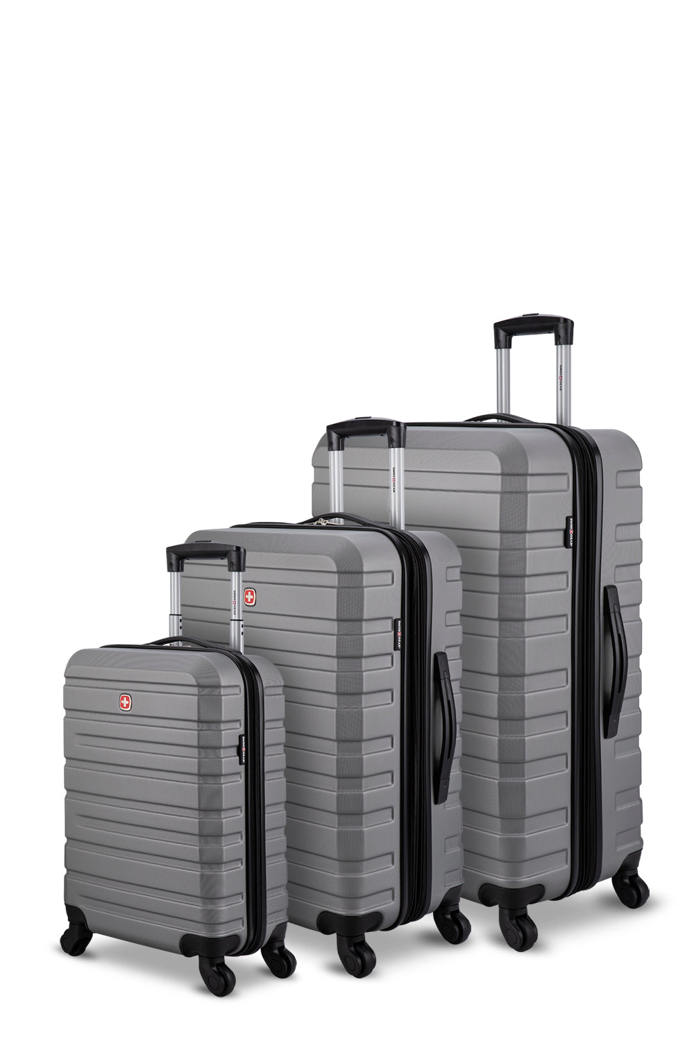 SWISSGEAR - Smooth 2 Collection 3 Piece Expandable Hardside Luggage Set - Grey - 02