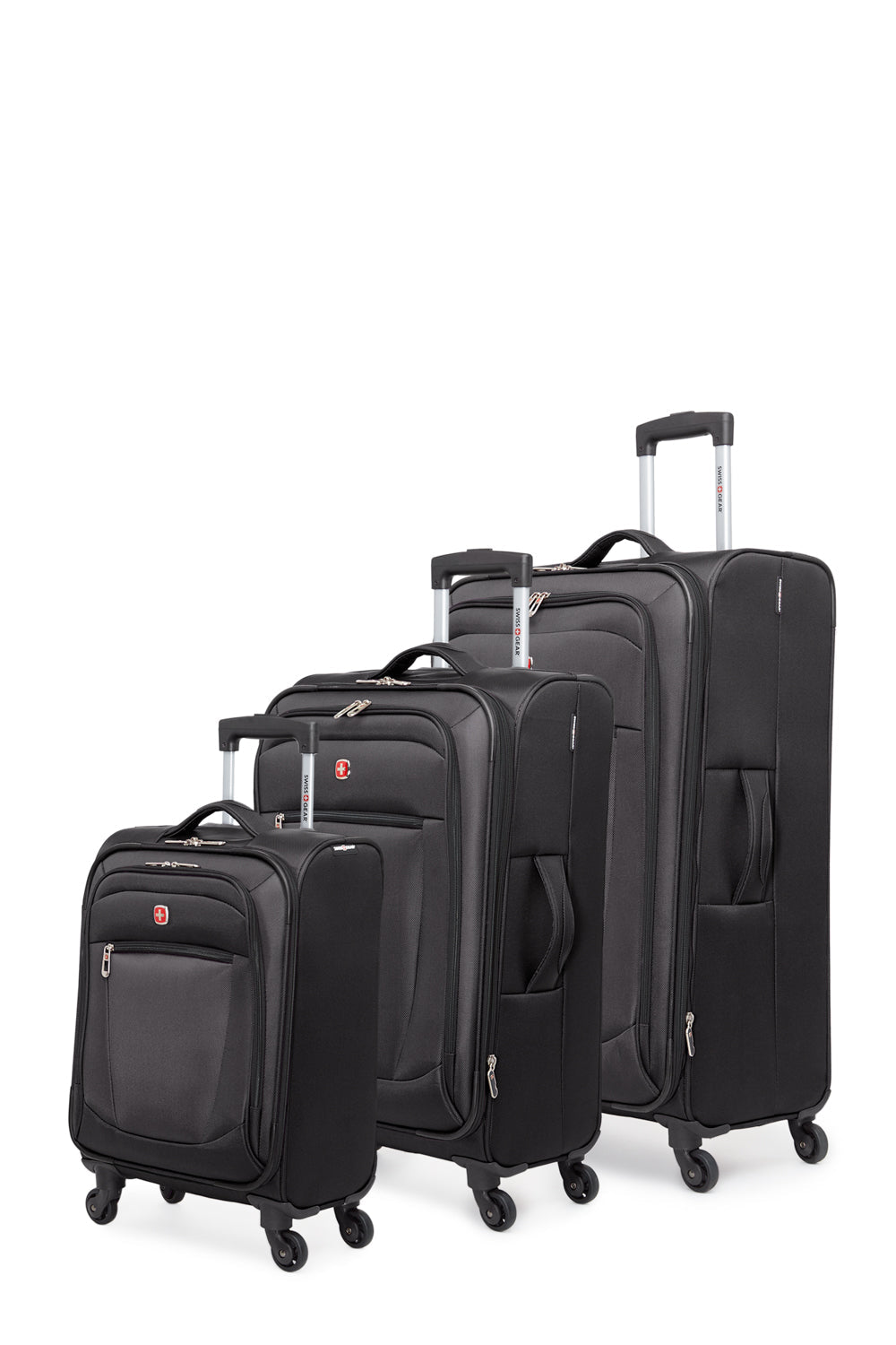 SWISSGEAR - Payerne Collection Upright Luggage 3 Piece Set - Black - 02