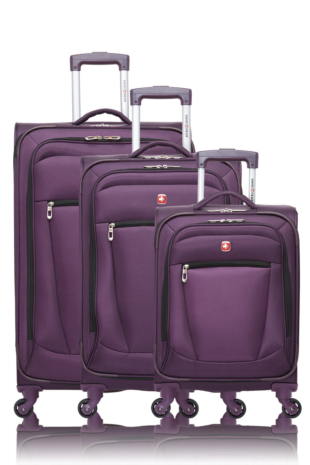 SWISSGEAR - Payerne Collection Upright Luggage 3 Piece Set - Purple - 01