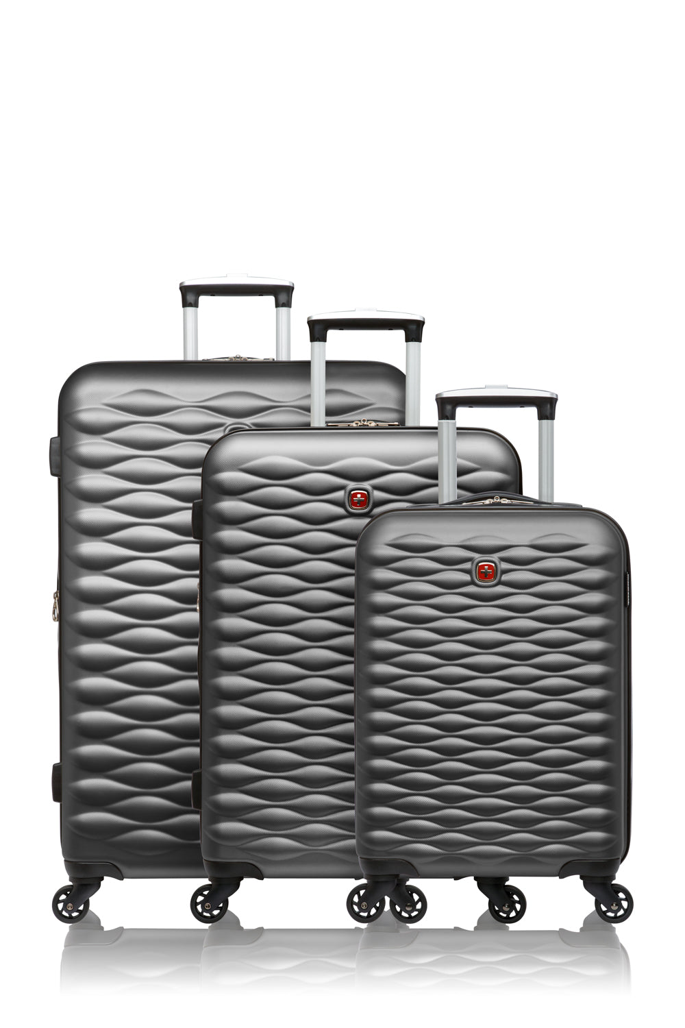 SWISSGEAR - In-Flight Collection Hardside 3 Piece Set - Charcoal - 01