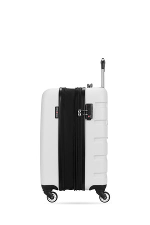 SWISSGEAR Signature 19 inch Expandable Carry On Hardside Spinner Luggage - White Expands for additional packing space  