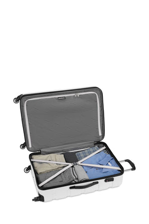 Valise Spinner à coque rigide extensible de 68 cm (27 pouces) SWISSGEAR Signature - Blanc
