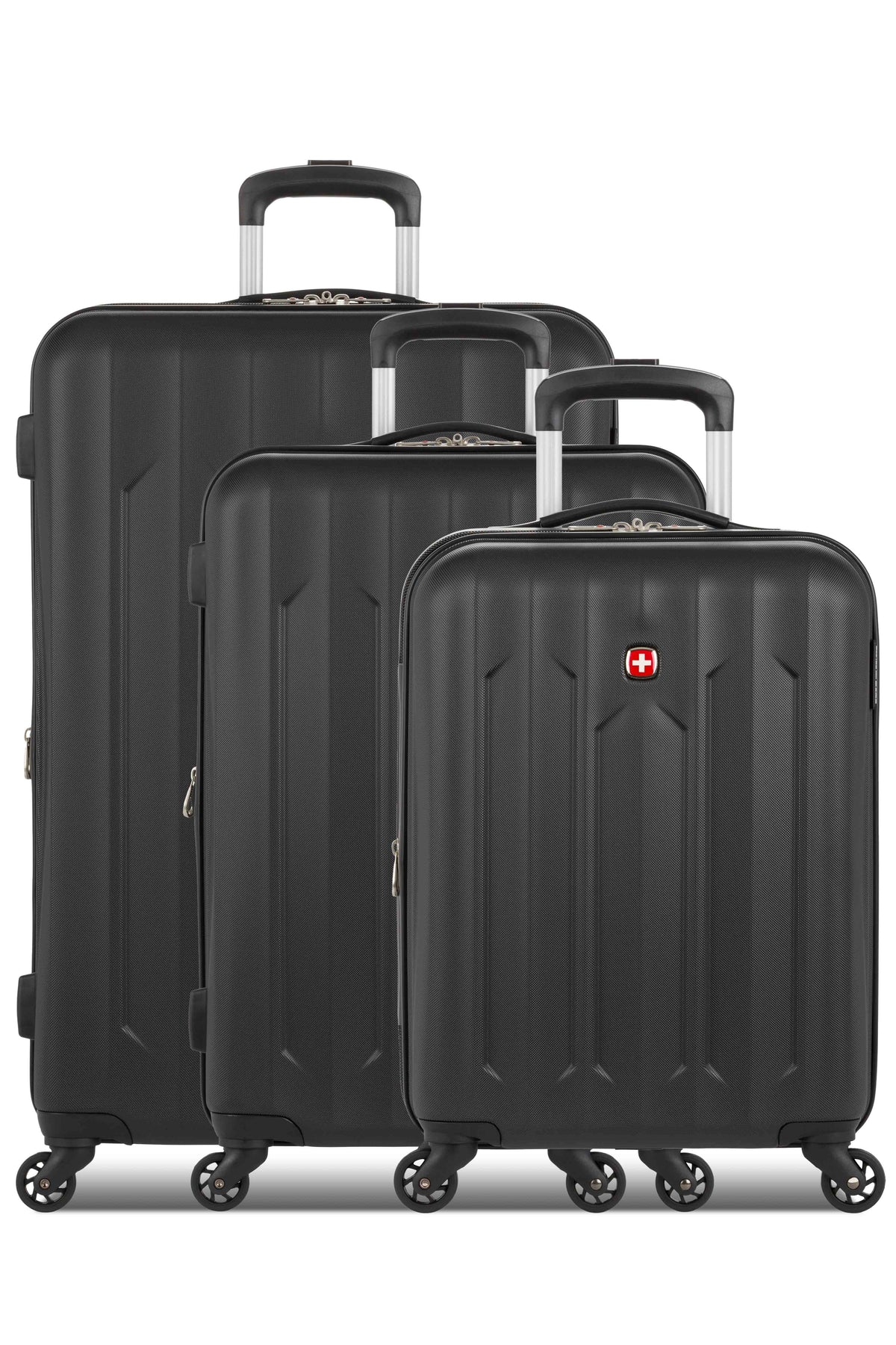 SWISSGEAR - Chrome 3-Piece Spinner Set - Black - 03