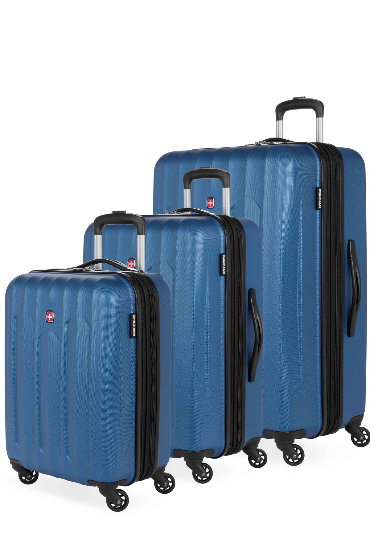 SWISSGEAR - Chrome 3-Piece Spinner Set - Blue - 01
