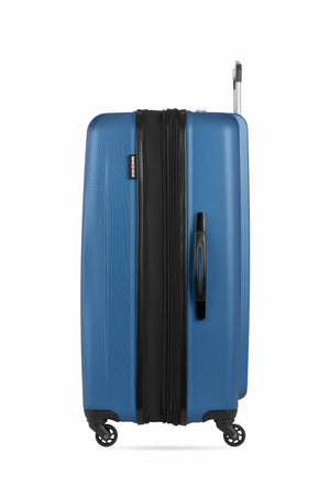 SWISSGEAR Chrome Expandable 3 Piece Hardside Spinner Luggage Set - Blue All luggage pieces expand for additional interior packing space